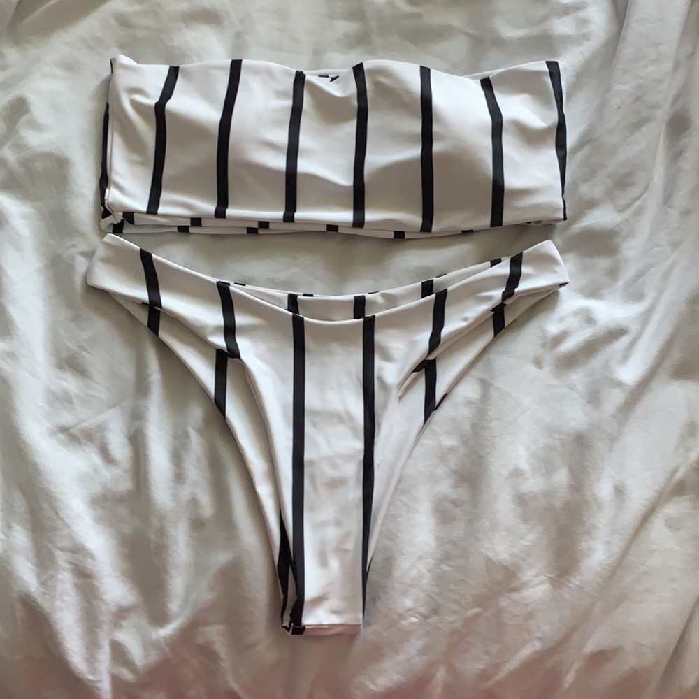 Black and white bikini